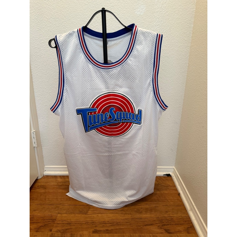 Space Jam Tune Squad Michael Jordan 23 Basketball Jersey White XXL Mesh Movie
